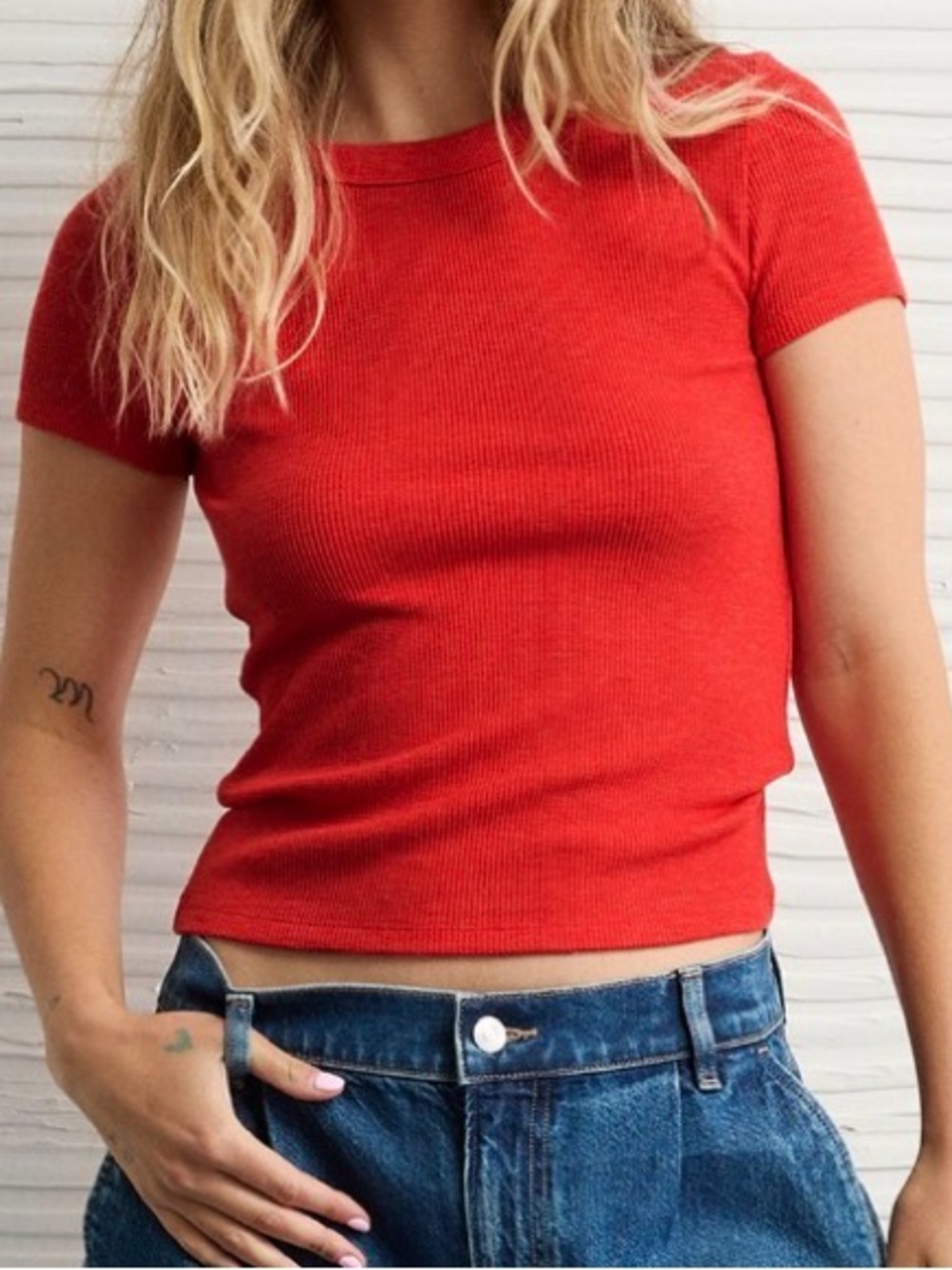 American Eagle - Waffle Baby Tee